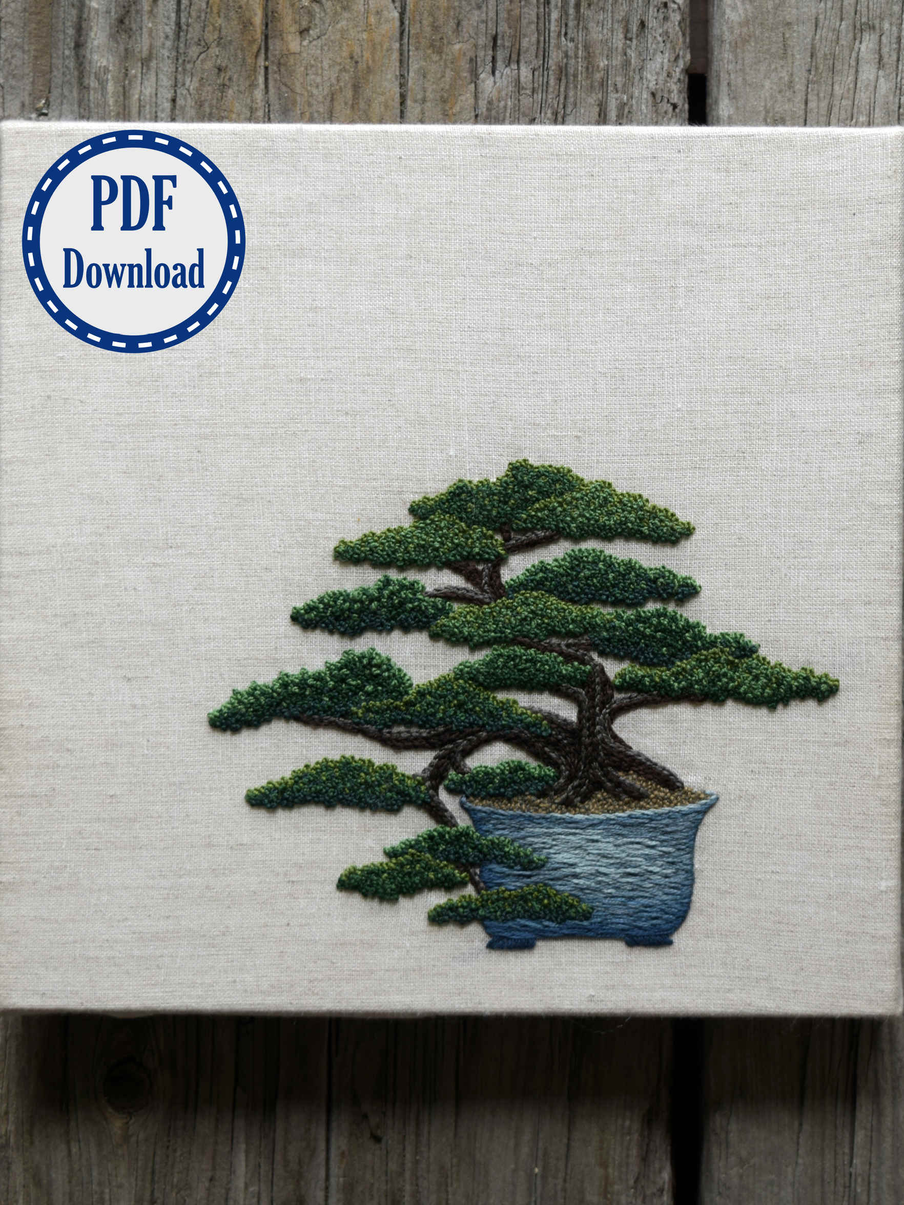 Juniper Bonsai Embroidery Pattern