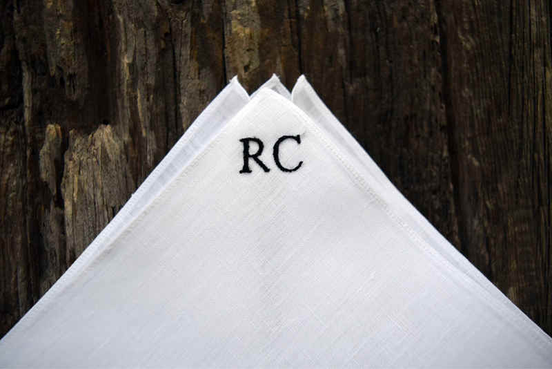 Monogrammed irish deals linen handkerchiefs