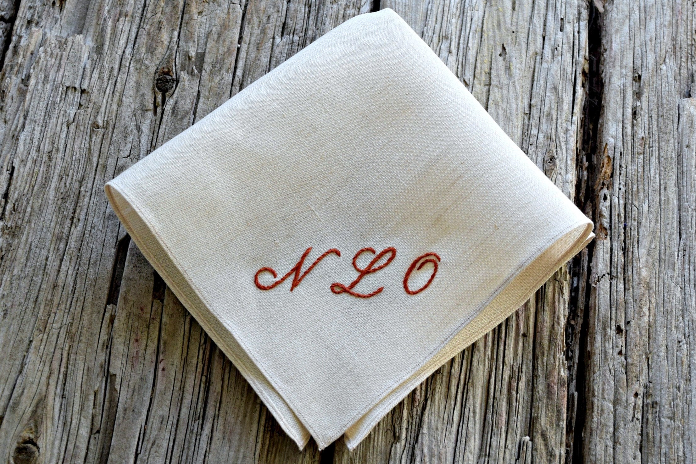 Monogrammed linen clearance handkerchiefs