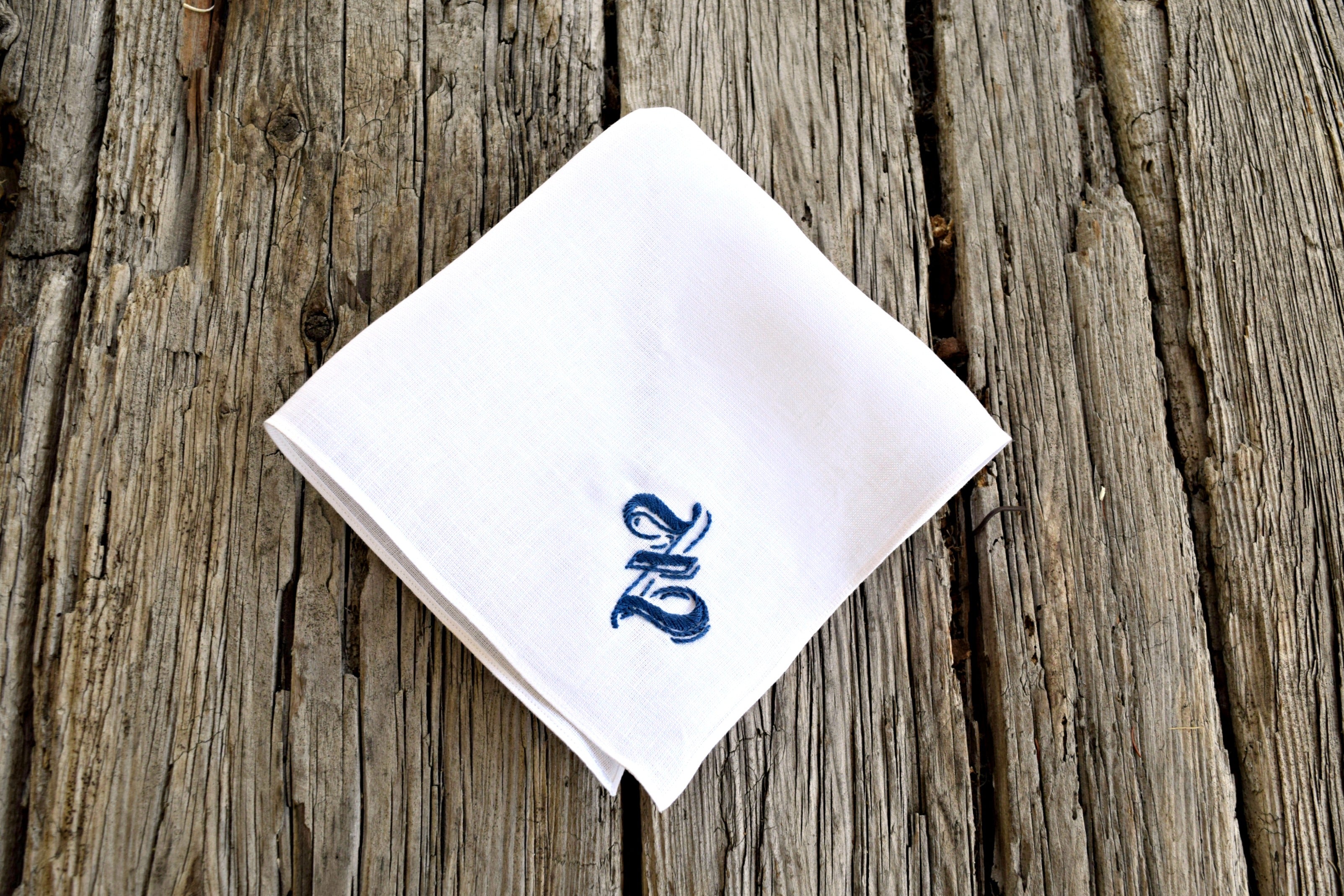 Monogrammed sale linen handkerchiefs